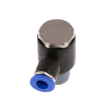 6mm x R1/4'' 90deg Winkel L-Form Steckfitting mit Außengewinde Messing/PA 66 NBR drehbar [2 Stück]