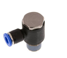 6mm x R1/4'' 90deg Winkel L-Form Steckfitting mit Außengewinde Messing/PA 66 NBR drehbar [2 Stück]
