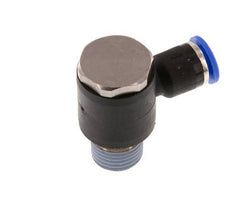 6mm x R1/4'' 90deg Winkel L-Form Steckfitting mit Außengewinde Messing/PA 66 NBR drehbar [2 Stück]