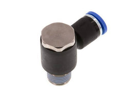 8mm x R1/4'' 90deg Winkel L-Form Steckfitting mit Außengewinde Messing/PA 66 NBR drehbar [2 Stück]