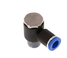 8mm x R1/4'' 90deg Winkel L-Form Steckfitting mit Außengewinde Messing/PA 66 NBR drehbar [2 Stück]