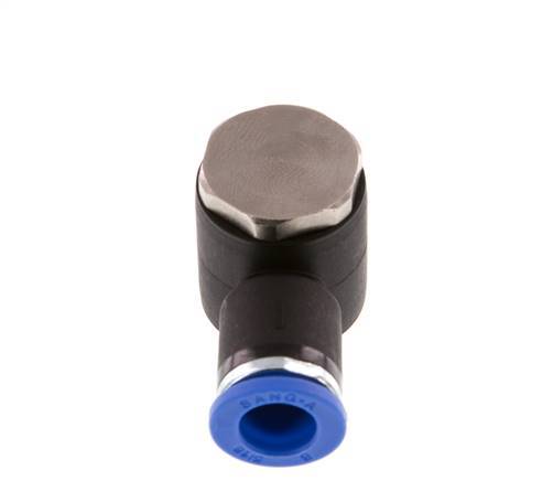 8mm x R1/4'' 90deg Winkel L-Form Steckfitting mit Außengewinde Messing/PA 66 NBR drehbar [2 Stück]