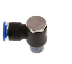 10mm x R1/4'' 90deg Winkel L-Form Steckfitting mit Außengewinde Messing/PA 66 NBR drehbar [2 Stück]