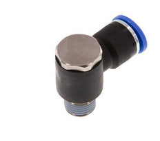 10mm x R1/4'' 90deg Winkel L-Form Steckfitting mit Außengewinde Messing/PA 66 NBR drehbar [2 Stück]