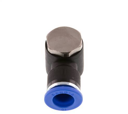 10mm x R1/4'' 90deg Winkel L-Form Steckfitting mit Außengewinde Messing/PA 66 NBR drehbar [2 Stück]