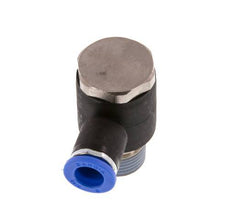 8mm x R3/8'' 90deg Winkel L-Form Steckfitting mit Außengewinde Messing/PA 66 NBR drehbar [2 Stück]