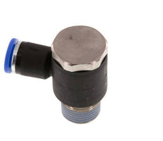 8mm x R3/8'' 90deg Winkel L-Form Steckfitting mit Außengewinde Messing/PA 66 NBR drehbar [2 Stück]