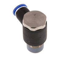8mm x R3/8'' 90deg Winkel L-Form Steckfitting mit Außengewinde Messing/PA 66 NBR drehbar [2 Stück]