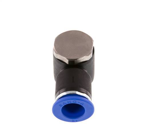 12mm x R3/8'' 90deg Winkel L-Form Steckverschraubung mit Außengewinde Messing/PA 66 NBR Drehbar