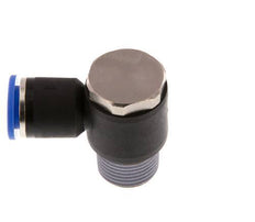 12mm x R1/2'' 90deg Winkel L-Form Steckverschraubung mit Außengewinde Messing/PA 66 NBR Drehbar