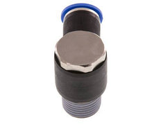 12mm x R1/2'' 90deg Winkel L-Form Steckverschraubung mit Außengewinde Messing/PA 66 NBR Drehbar