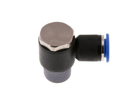 12mm x R1/2'' 90deg Winkel L-Form Steckverschraubung mit Außengewinde Messing/PA 66 NBR Drehbar