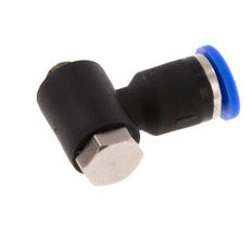 3mm x M 5 90Grad Winkel L-Form Steckverschraubung mit Außengewinde Messing/PA 66 NBR drehbar [2 Stück]