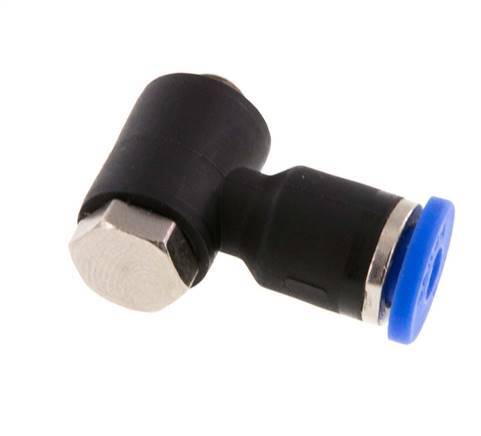 3mm x M 5 90Grad Winkel L-Form Steckverschraubung mit Außengewinde Messing/PA 66 NBR drehbar [2 Stück]