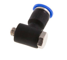 3mm x M 5 90Grad Winkel L-Form Steckverschraubung mit Außengewinde Messing/PA 66 NBR drehbar [2 Stück]