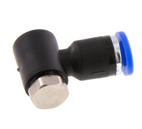 4mm x M 5 90Grad Winkel L-Form Steckverschraubung mit Außengewinde Messing/PA 66 NBR drehbar [2 Stück]