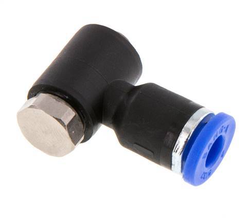 4mm x M 5 90Grad Winkel L-Form Steckverschraubung mit Außengewinde Messing/PA 66 NBR drehbar [2 Stück]