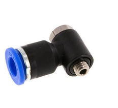 6mm x M 5 90Grad Winkel L-Form Steckverschraubung mit Außengewinde Messing/PA 66 NBR drehbar [2 Stück]