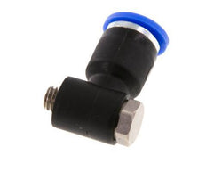 6mm x M 5 90Grad Winkel L-Form Steckverschraubung mit Außengewinde Messing/PA 66 NBR drehbar [2 Stück]
