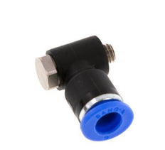 6mm x M 5 90Grad Winkel L-Form Steckverschraubung mit Außengewinde Messing/PA 66 NBR drehbar [2 Stück]