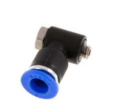 6mm x M 5 90Grad Winkel L-Form Steckverschraubung mit Außengewinde Messing/PA 66 NBR drehbar [2 Stück]