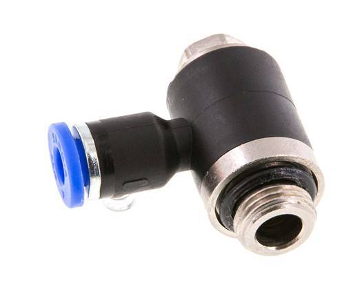 4mm x G1/8'' 90deg Winkel L-Form Steckfitting mit Außengewinde Messing/PA 66 NBR drehbar [2 Stück]