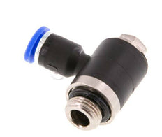 4mm x G1/8'' 90deg Winkel L-Form Steckfitting mit Außengewinde Messing/PA 66 NBR drehbar [2 Stück]