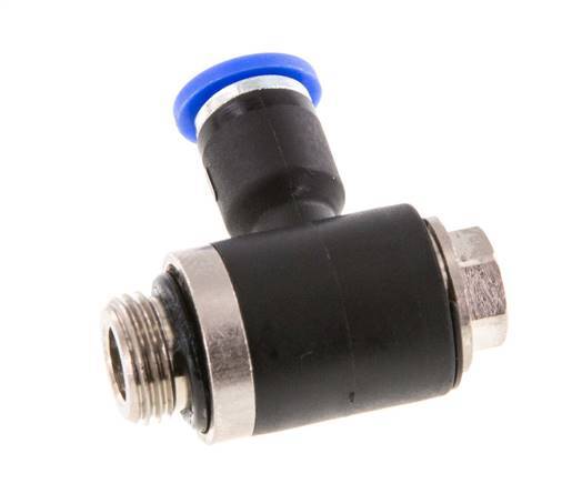 4mm x G1/8'' 90deg Winkel L-Form Steckfitting mit Außengewinde Messing/PA 66 NBR drehbar [2 Stück]
