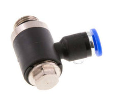 4mm x G1/8'' 90deg Winkel L-Form Steckfitting mit Außengewinde Messing/PA 66 NBR drehbar [2 Stück]