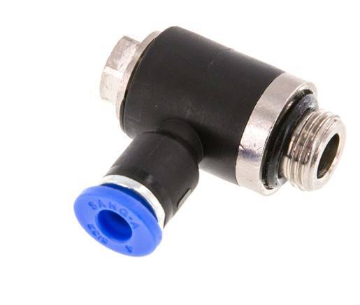 4mm x G1/8'' 90deg Winkel L-Form Steckfitting mit Außengewinde Messing/PA 66 NBR drehbar [2 Stück]