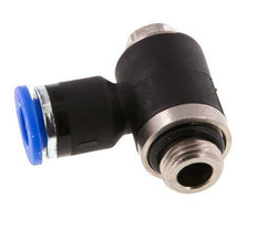 6mm x G1/8'' 90deg Winkel L-Form Steckfitting mit Außengewinde Messing/PA 66 NBR drehbar [2 Stück]