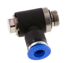 6mm x G1/8'' 90deg Winkel L-Form Steckfitting mit Außengewinde Messing/PA 66 NBR drehbar [2 Stück]