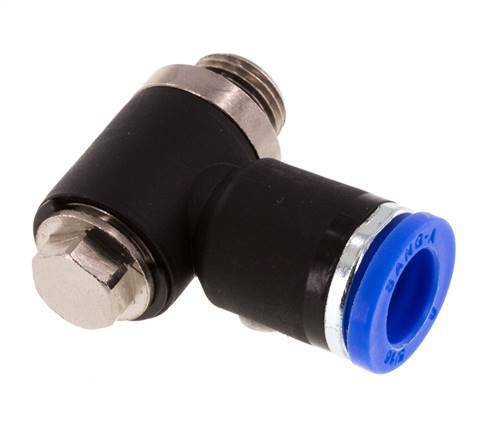 8mm x G1/8'' 90deg Winkel L-Form Steckfitting mit Außengewinde Messing/PA 66 NBR drehbar [2 Stück]