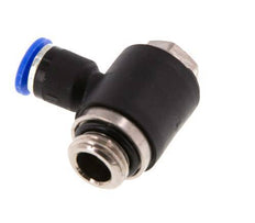 6mm x G1/4'' 90deg Elbow L-shape Push-in Fitting with Male Threads Brass/PA 66 NBR Rotatable [2 Pieces]