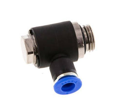 6mm x G1/4'' 90deg Winkel L-Form Einsteckverschraubung mit Außengewinde Messing/PA 66 NBR drehbar [2 Stück]