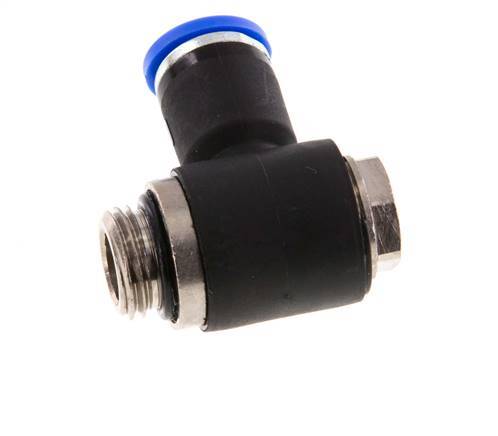 8mm x G1/4'' 90deg Winkel L-Form Steckfitting mit Außengewinde Messing/PA 66 NBR drehbar [2 Stück]