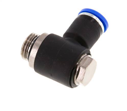 8mm x G1/4'' 90deg Winkel L-Form Steckfitting mit Außengewinde Messing/PA 66 NBR drehbar [2 Stück]