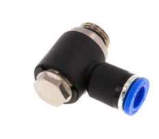 8mm x G1/4'' 90deg Winkel L-Form Steckfitting mit Außengewinde Messing/PA 66 NBR drehbar [2 Stück]