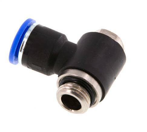 10mm x G1/4'' 90deg Winkel L-Form Steckfitting mit Außengewinde Messing/PA 66 NBR drehbar [2 Stück]