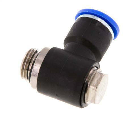 10mm x G1/4'' 90deg Winkel L-Form Steckfitting mit Außengewinde Messing/PA 66 NBR drehbar [2 Stück]