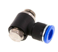 10mm x G1/4'' 90deg Winkel L-Form Steckfitting mit Außengewinde Messing/PA 66 NBR drehbar [2 Stück]