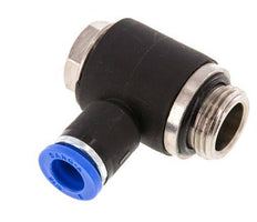 8mm x G3/8'' 90deg Winkel L-Form Steckfitting mit Außengewinde Messing/PA 66 NBR drehbar [2 Stück]
