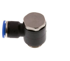 10mm x G3/8'' 90deg Elbow L-shape Push-in Fitting with Male Threads Brass/PA 66 NBR Rotatable [2 Pieces]