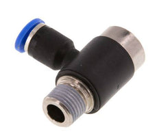 4mm x R1/8'' 90deg Winkel L-Form Steckfitting mit Außengewinde Messing/PA 66 NBR Innensechskant drehbar [2 Stück]