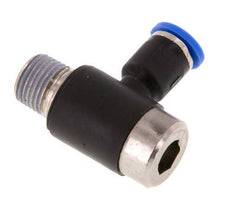 4mm x R1/8'' 90deg Winkel L-Form Steckfitting mit Außengewinde Messing/PA 66 NBR Innensechskant drehbar [2 Stück]