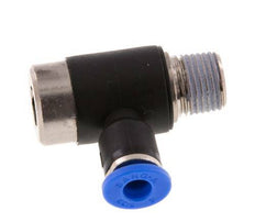 4mm x R1/8'' 90deg Winkel L-Form Steckfitting mit Außengewinde Messing/PA 66 NBR Innensechskant drehbar [2 Stück]