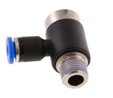 4mm x R1/8'' 90deg Winkel L-Form Steckfitting mit Außengewinde Messing/PA 66 NBR Innensechskant drehbar [2 Stück]