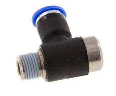 6mm x R1/8'' 90deg Winkel L-Form Steckfitting mit Außengewinde Messing/PA 66 NBR Innensechskant drehbar [2 Stück]