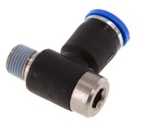 8mm x R1/8'' 90deg Winkel L-Form Steckfitting mit Außengewinde Messing/PA 66 NBR Innensechskant drehbar [2 Stück]