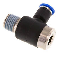 6mm x R1/4'' 90deg Winkel L-Form Steckfitting mit Außengewinde Messing/PA 66 NBR Innensechskant drehbar [2 Stück]